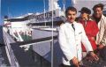Click for Fullsize. (800 x 513) Finnjet seen from the starboard bridgewing. It's of course always nice to make advertisements with photos with passengers on the bridge even if they are not allowed there usually...... Photo: Silja Line
