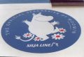 Click for Fullsize. (799 x 548) Moomin label located on the wall of the starboard mid staircase. It was added in 2001 and says