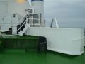 Click for Fullsize. (800 x 600) The big white box visible here includes the exhaust pipe of the starboard Diesel engine! (June 2003) Photo: Paul Byrne